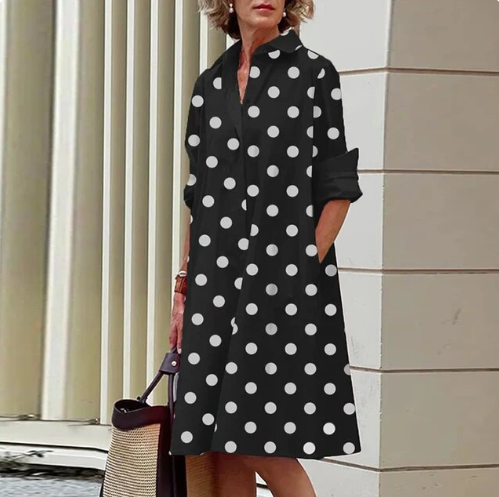 Robe-chemise d'été pour femme unie à manches courtes avec confort léger et élégance décontractée