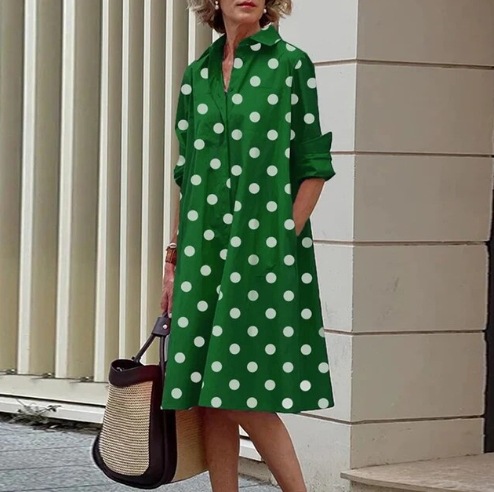 Robe-chemise d'été pour femme unie à manches courtes avec confort léger et élégance décontractée
