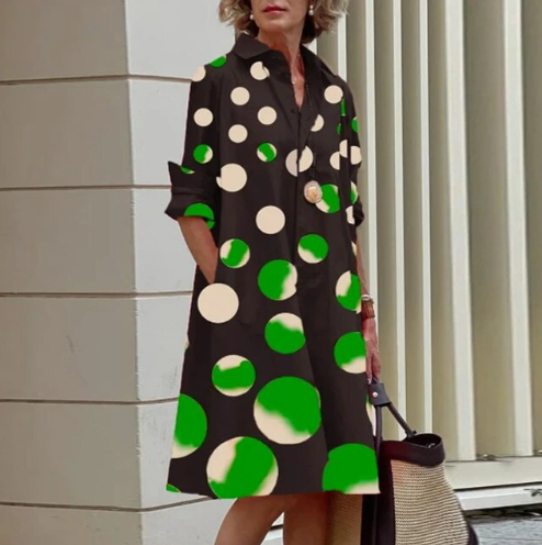 Robe-chemise d'été pour femme unie à manches courtes avec confort léger et élégance décontractée