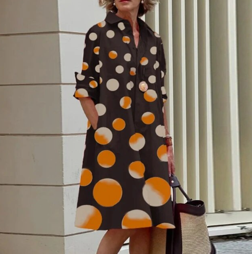 Robe-chemise d'été pour femme unie à manches courtes avec confort léger et élégance décontractée