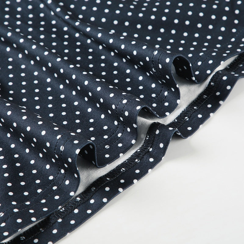 Lucie – Robe mini sans manches à pois avec taille ajustée femme