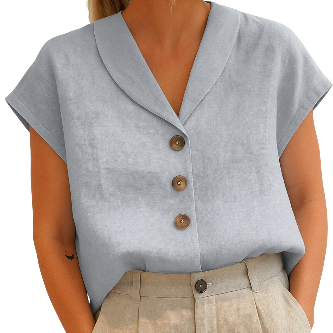 Thaïs – Top avec col et boutons femme