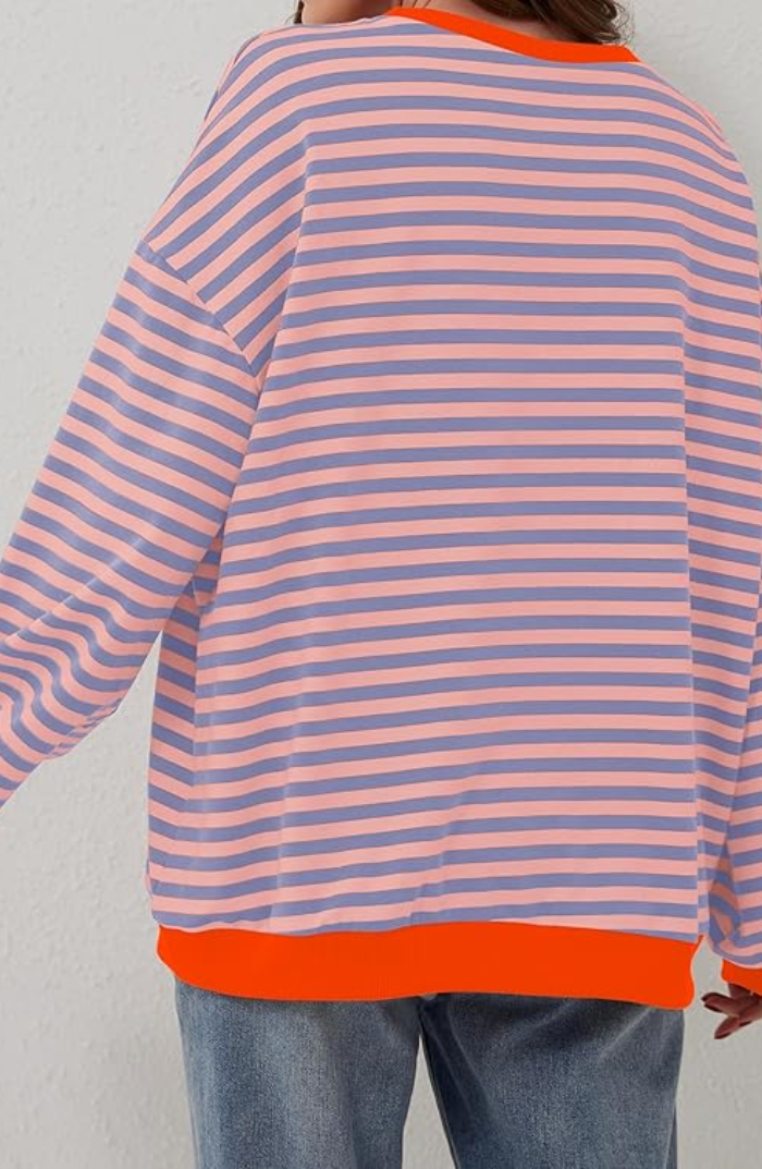 Élodie – Pull oversize femme à rayures