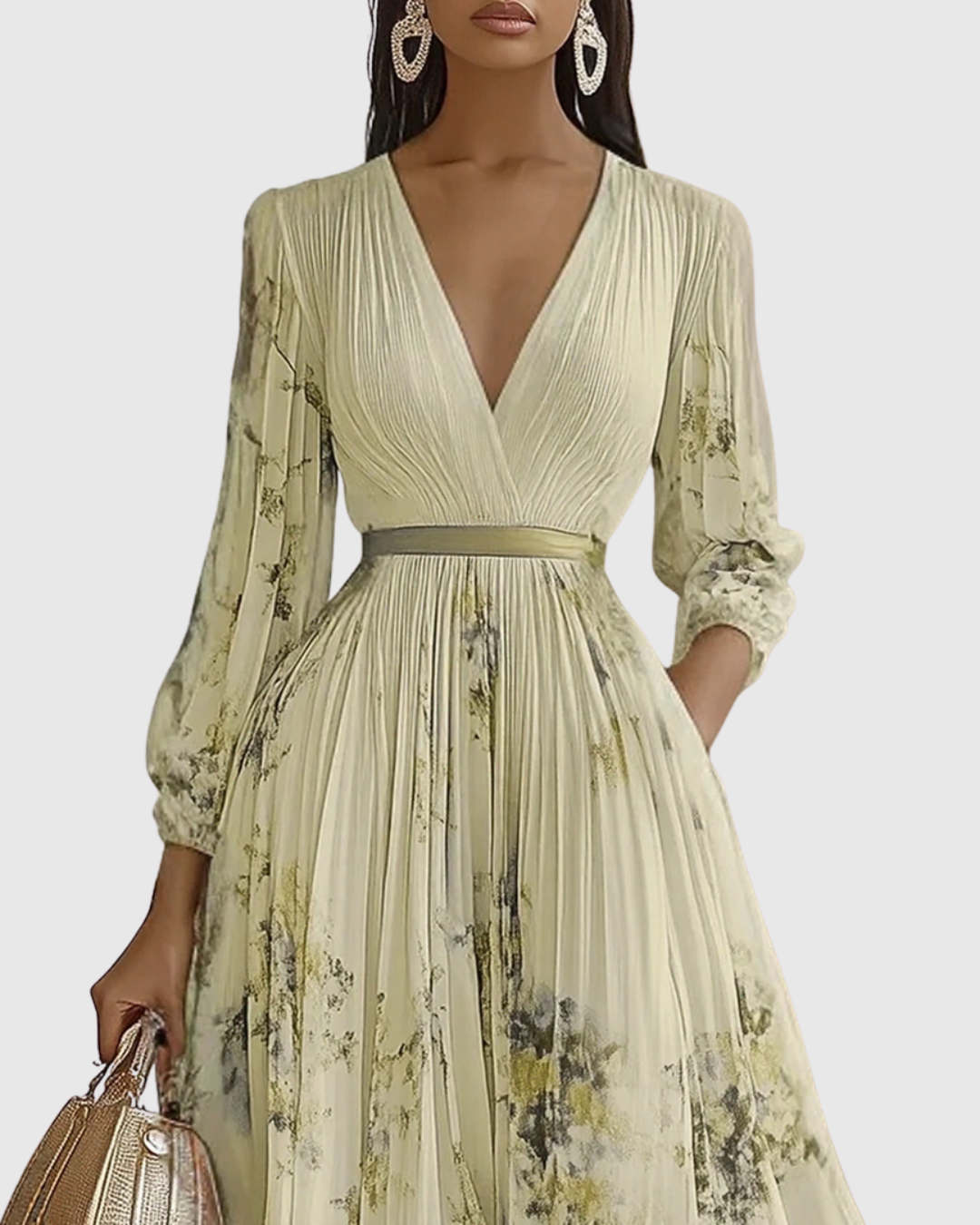 Apolline – Robe maxi élégante plissée femme