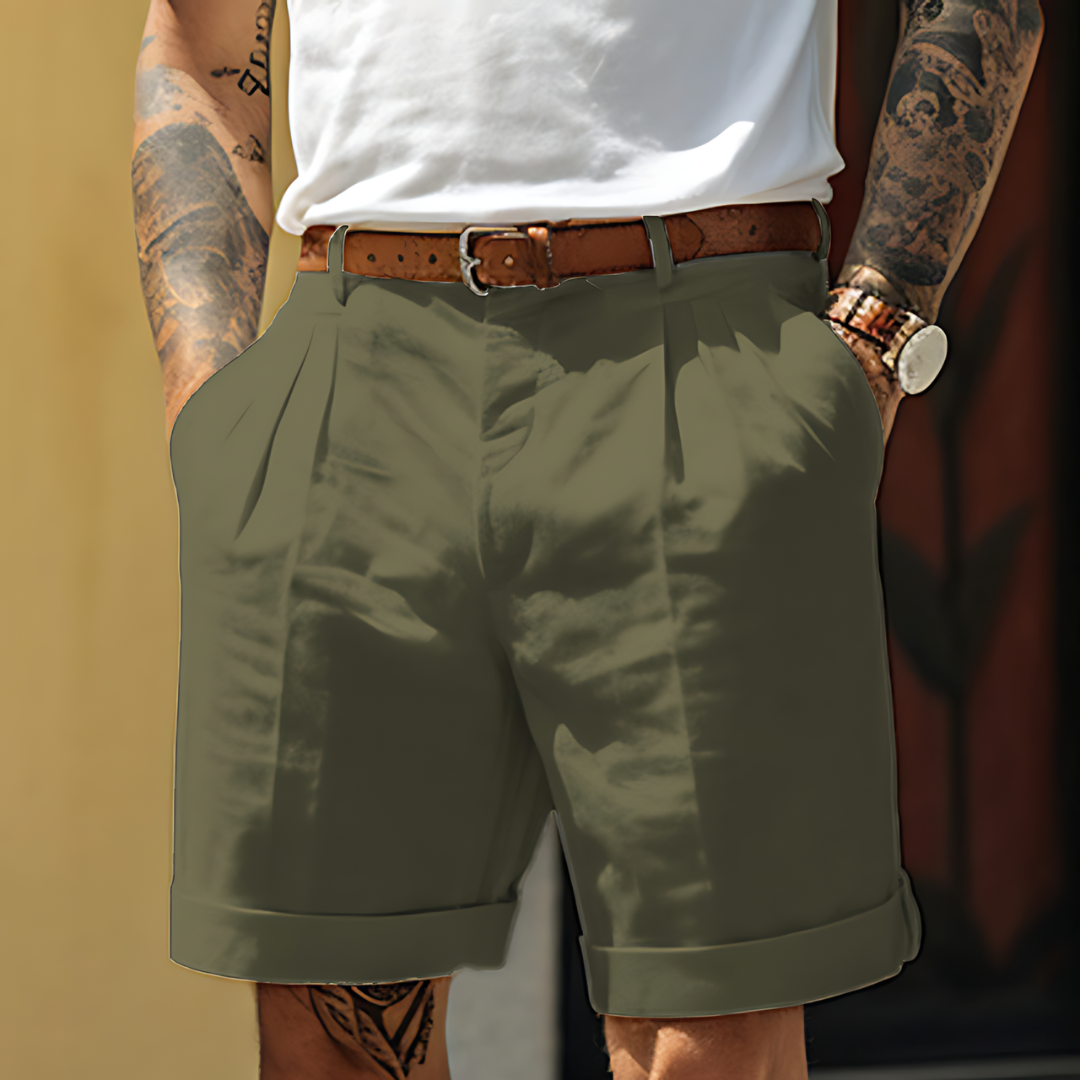 Short homme en coton et lin – élégance décontractée pour les beaux jours