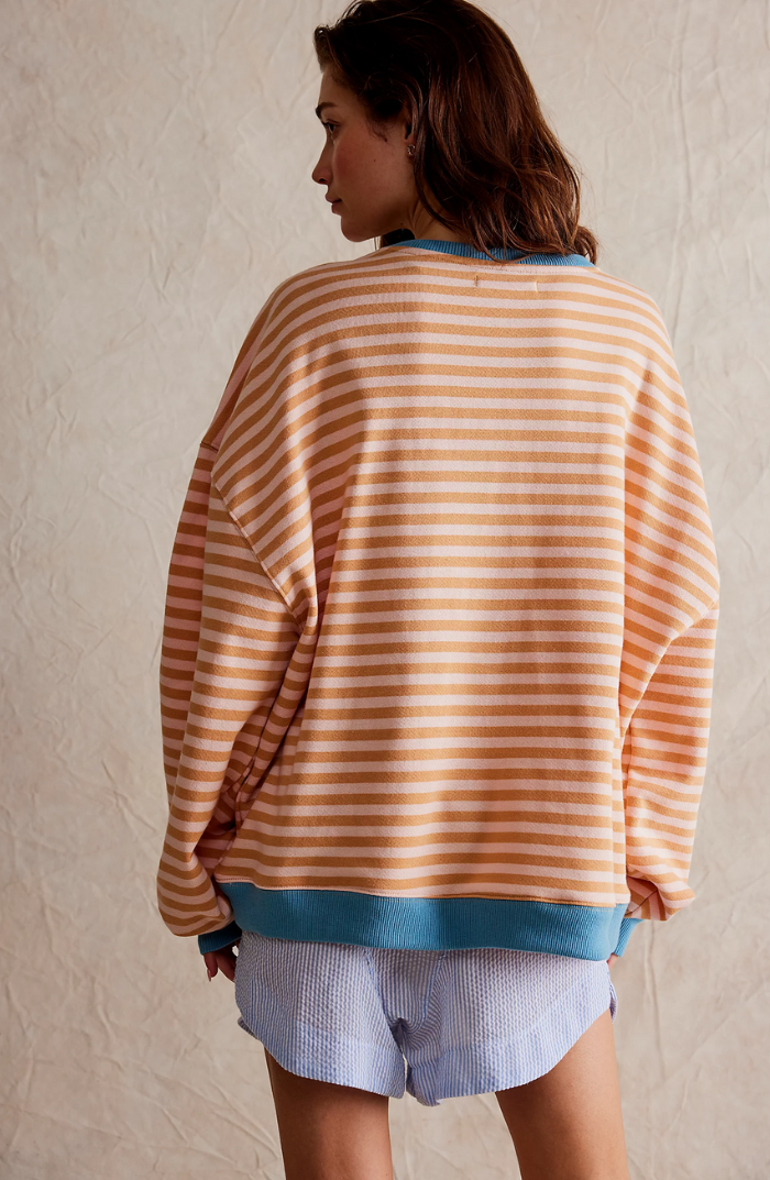 Élodie – Pull oversize femme à rayures