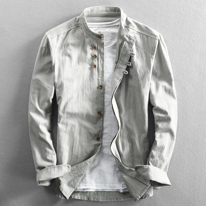 Chemise homme lin et coton – inspiration japonaise, confort et sobriété