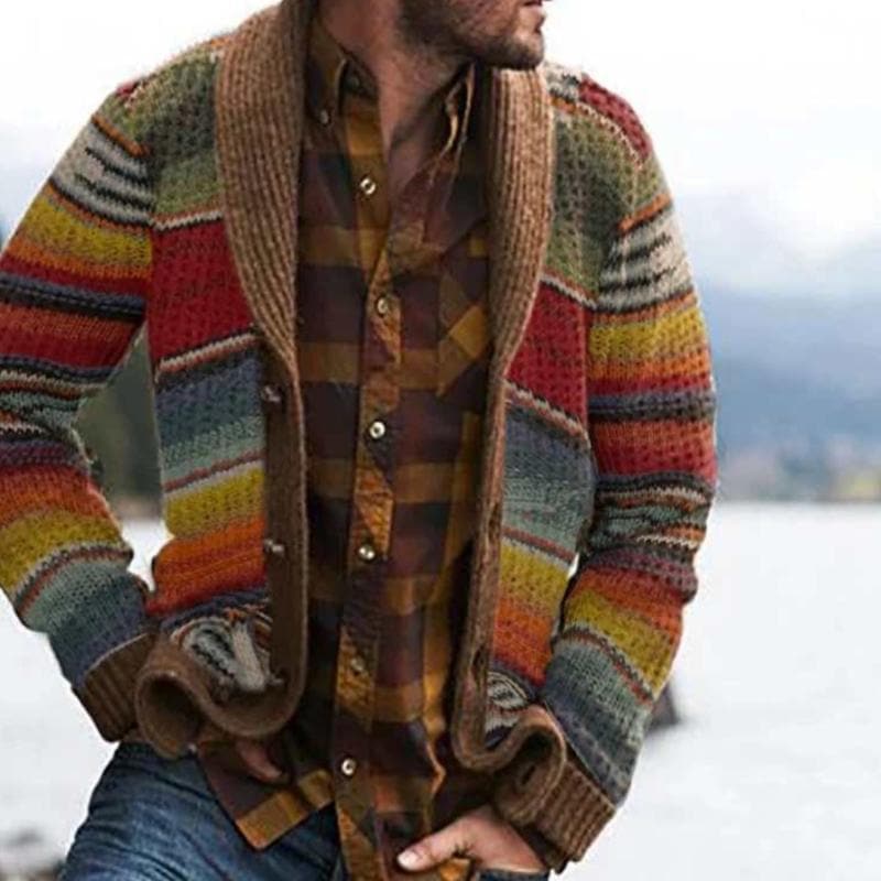 Gaspard – Cardigan à rayures homme
