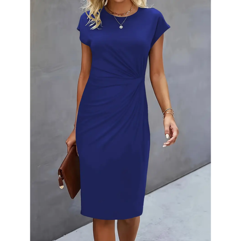 Marianne – Robe midi formelle à manches courtes femme
