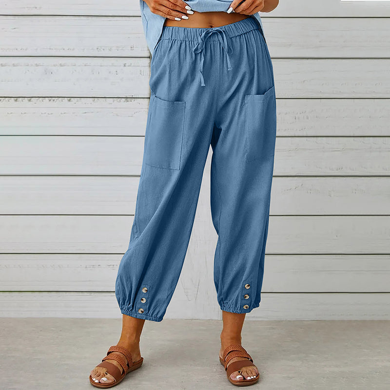 Pantalon décontracté à taille élastique – confort absolu et style fonctionnel