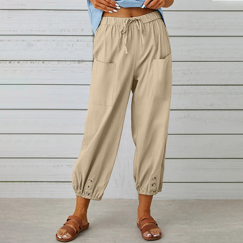 Pantalon décontracté à taille élastique – confort absolu et style fonctionnel