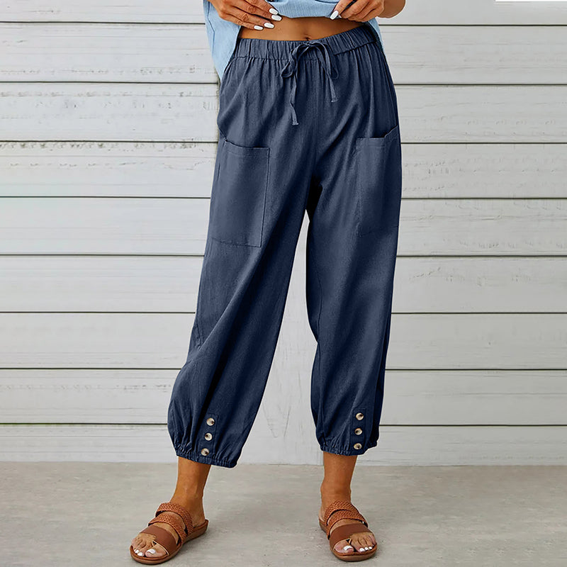 Pantalon décontracté à taille élastique – confort absolu et style fonctionnel