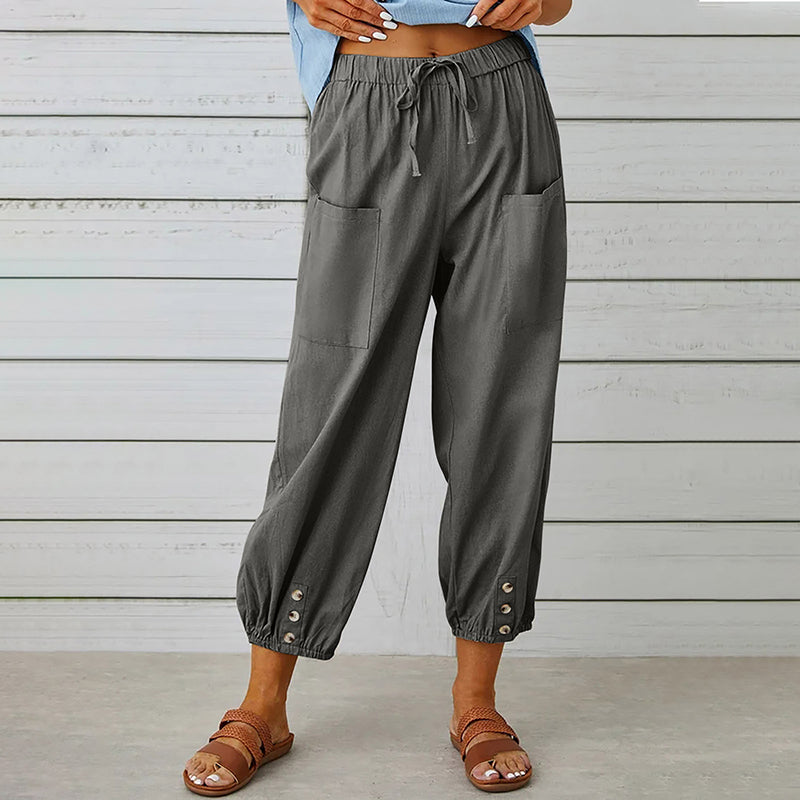 Pantalon décontracté à taille élastique – confort absolu et style fonctionnel
