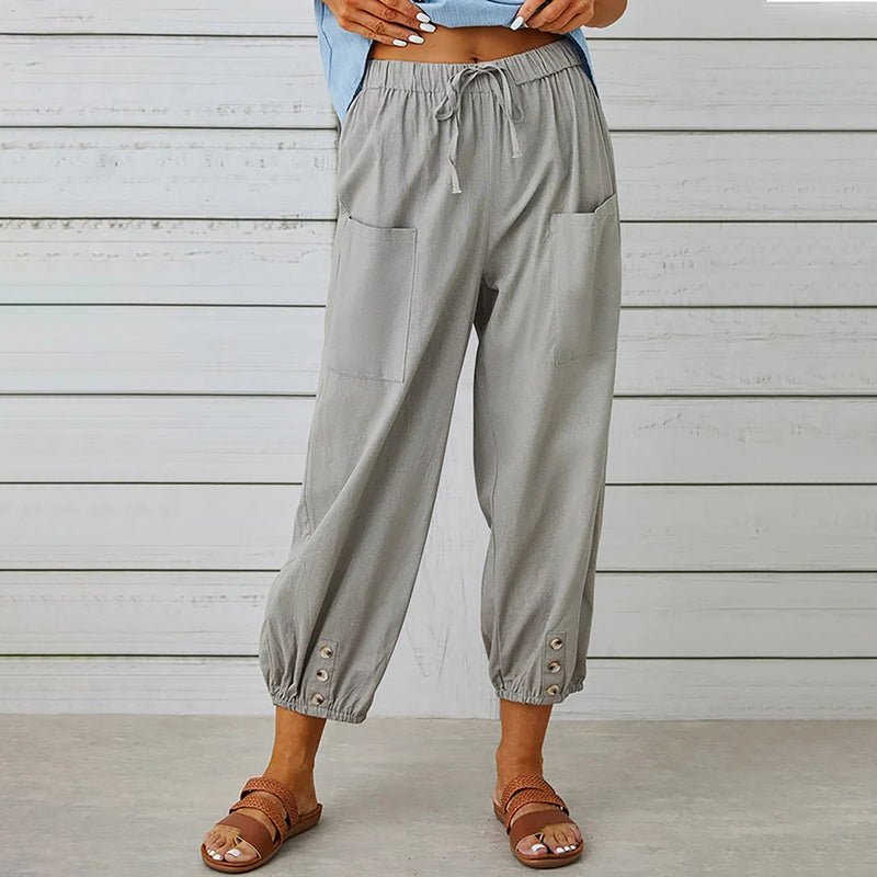 Pantalon décontracté à taille élastique – confort absolu et style fonctionnel