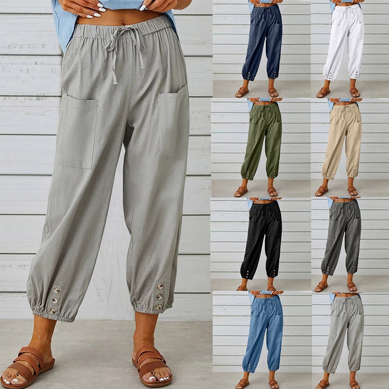 Pantalon décontracté à taille élastique – confort absolu et style fonctionnel