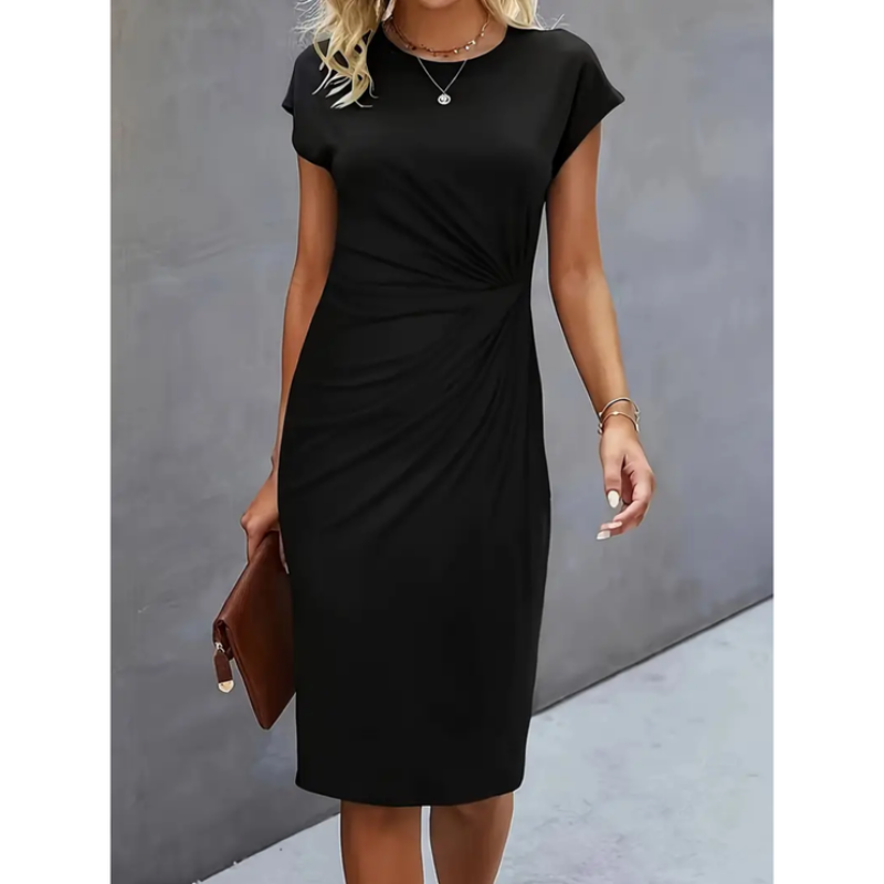 Marianne – Robe midi formelle à manches courtes femme