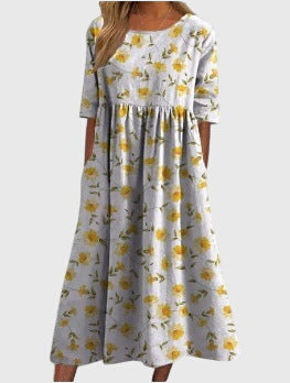 Garance – Robe midi d'été femme
