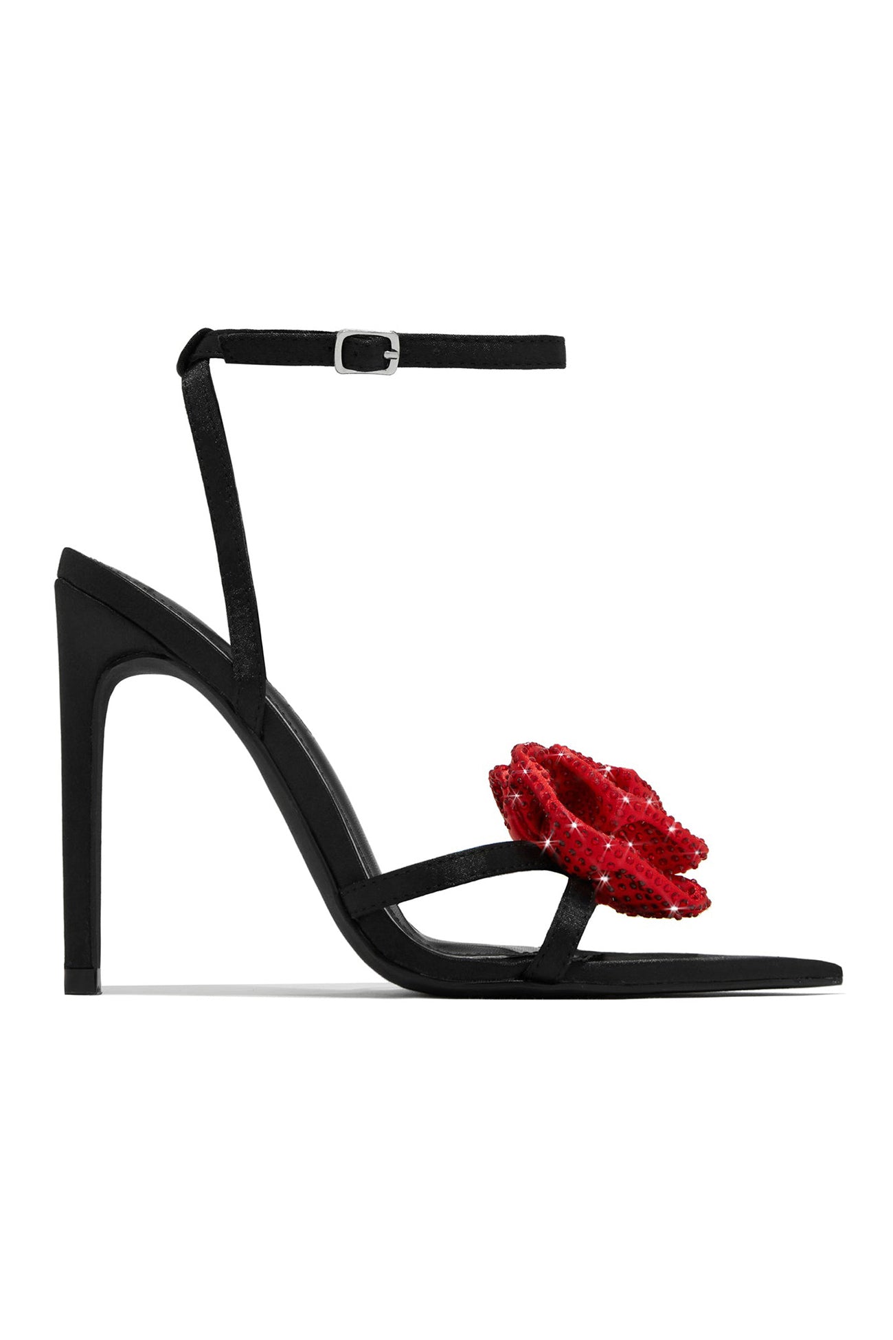 Édith – Escarpins à Talons Hauts avec Fleurs 3D et Strass