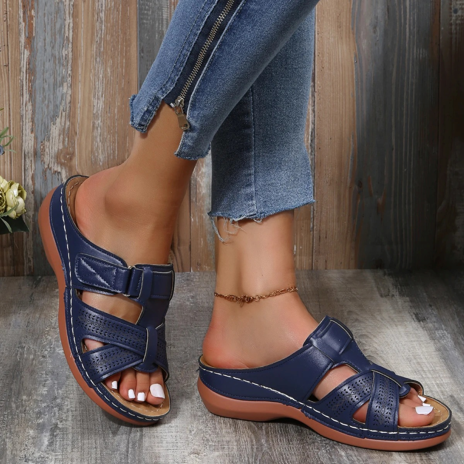 Sandales confort femme à semelle ergonomique – soutien durable et style raffiné