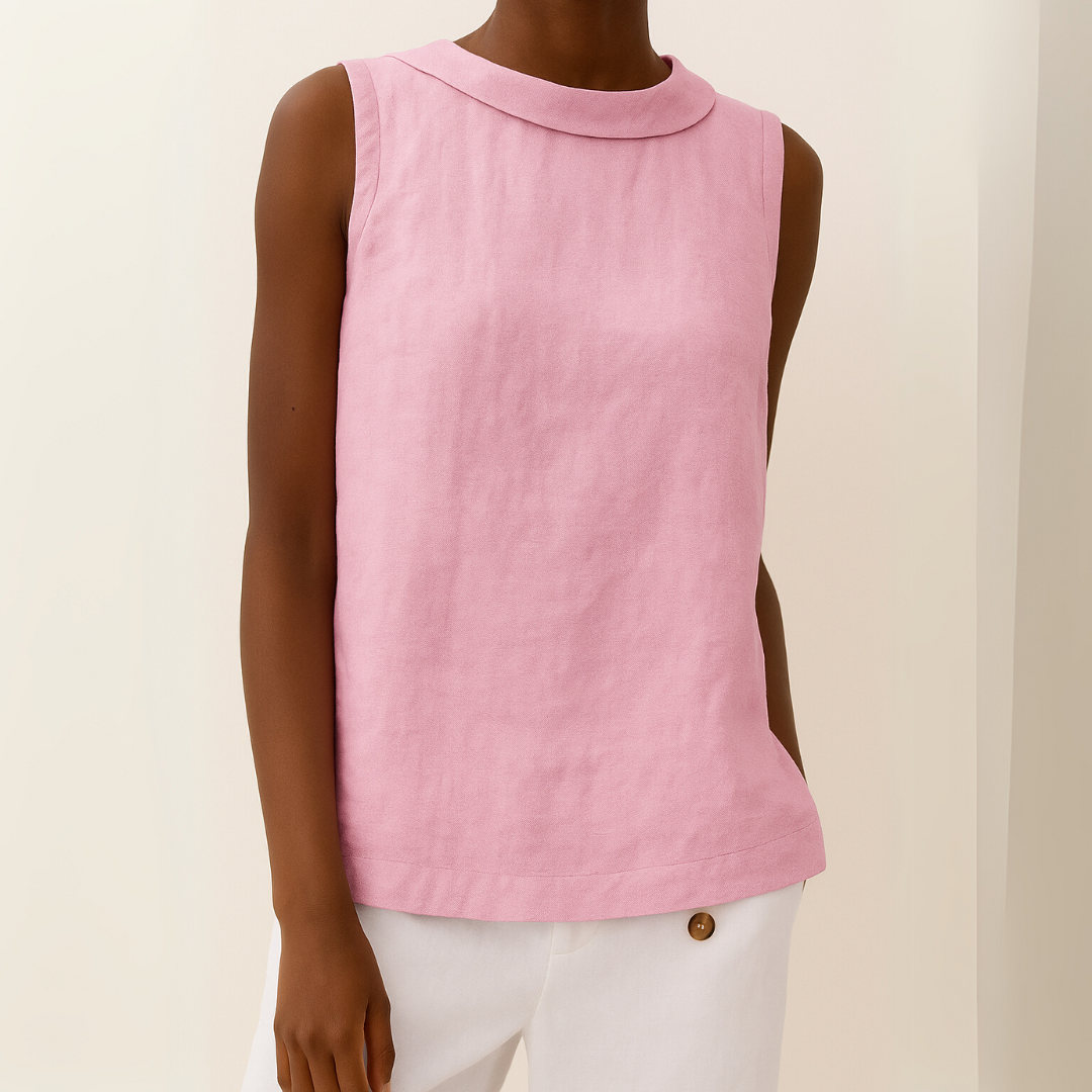 Agathe – Top sans manches à col roulé femme