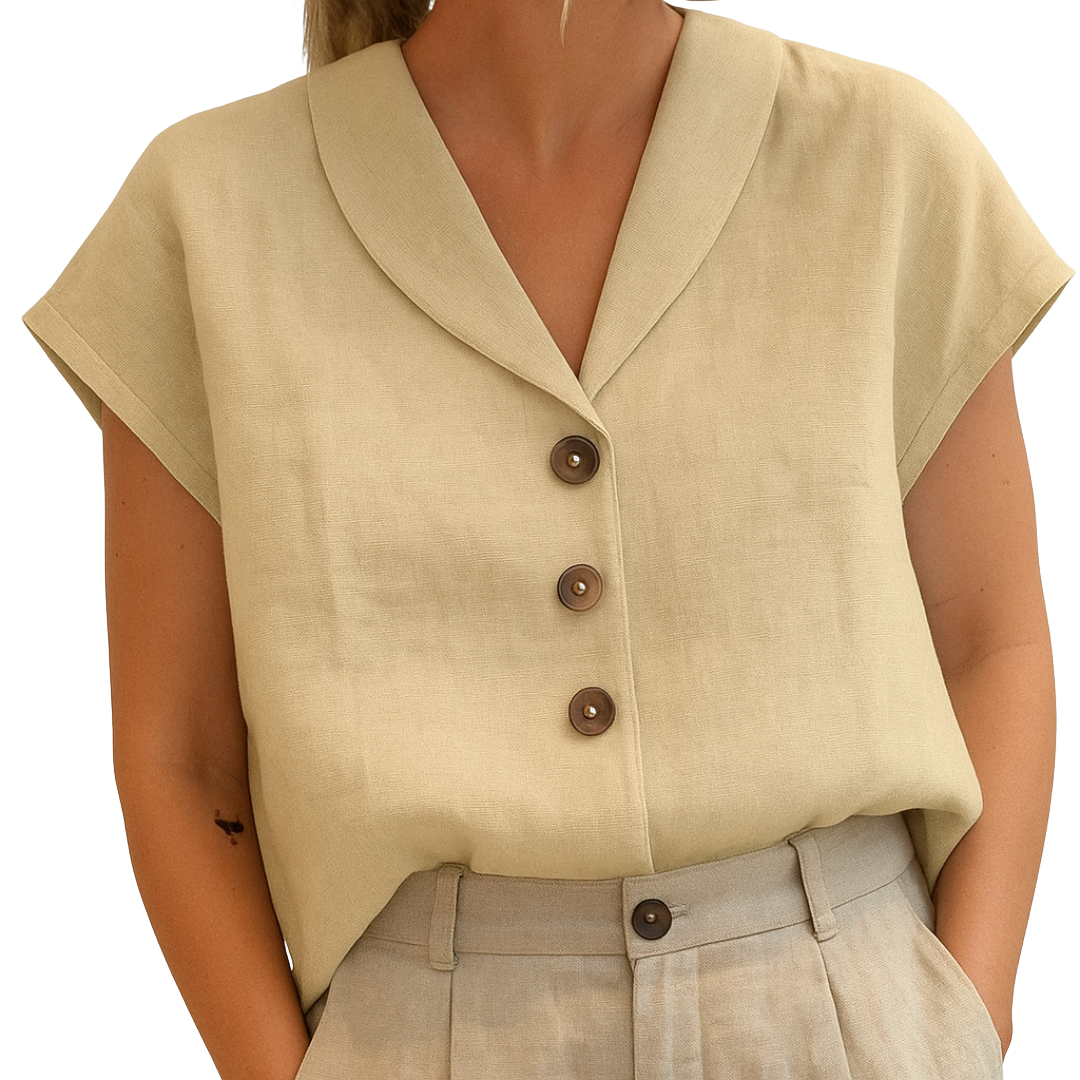 Thaïs – Top avec col et boutons femme