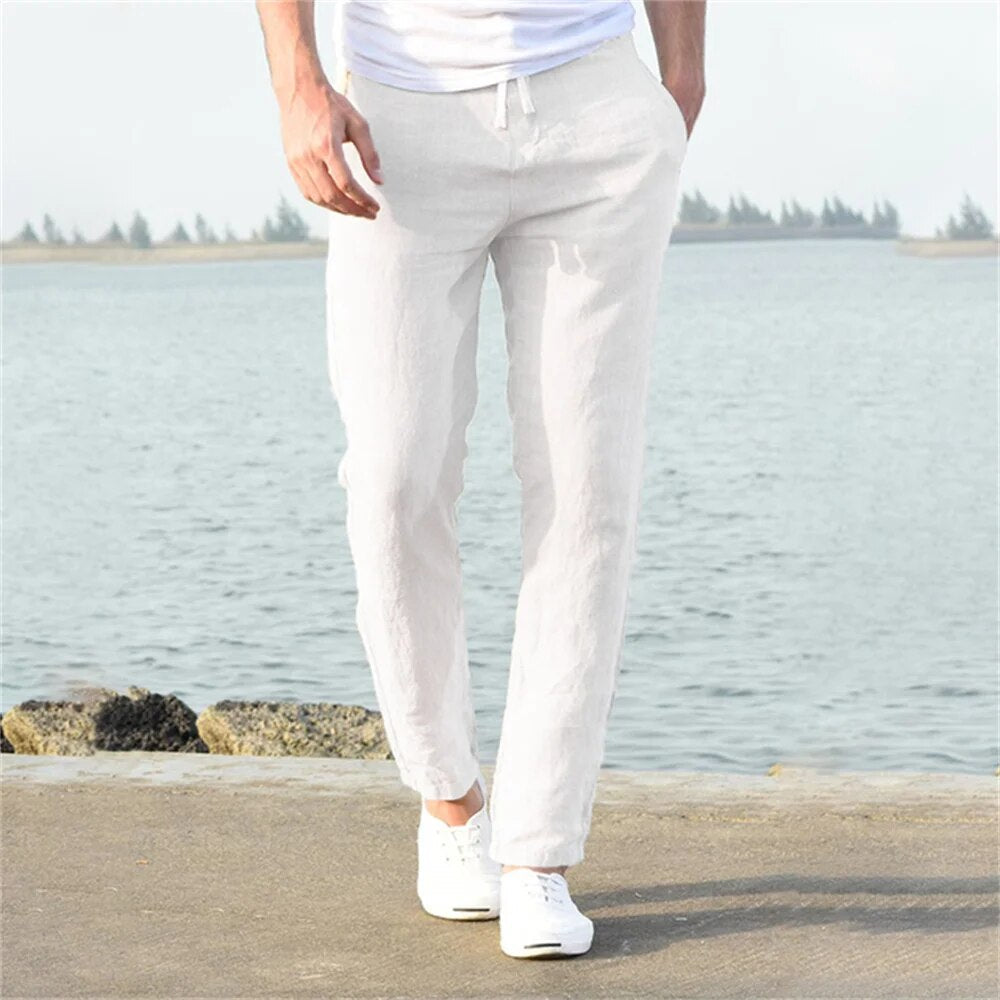 Pantalon homme en lin léger – confort estival et style décontracté