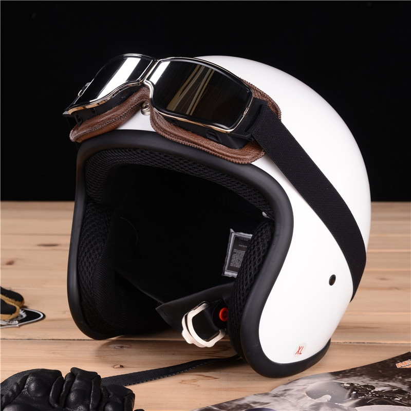 Matteo – Lunettes moto vintage en cuir homme