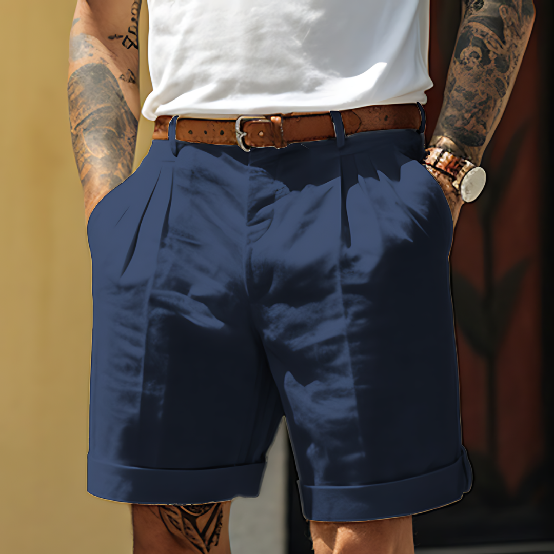 Short homme en coton et lin – élégance décontractée pour les beaux jours
