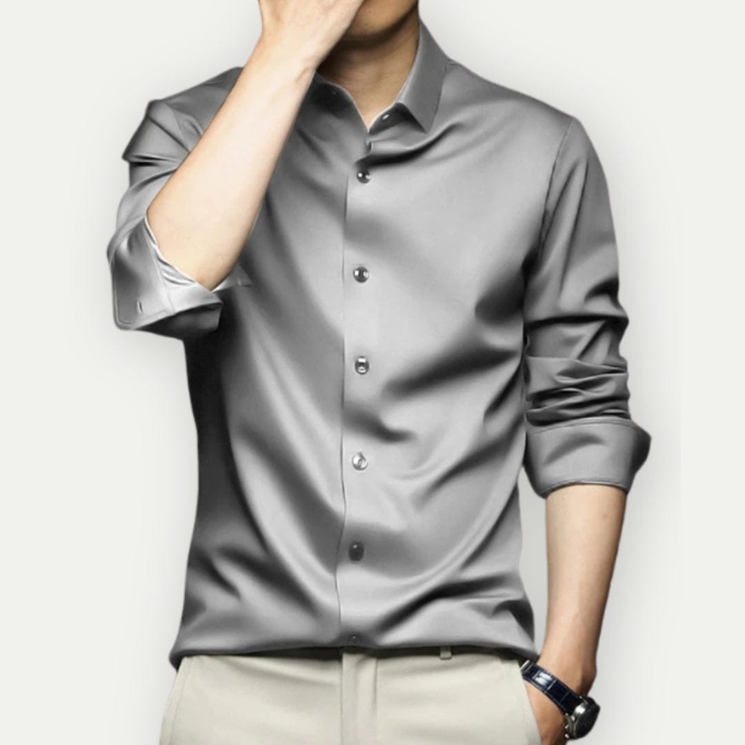 Chemise homme slim fit sans repassage – élégance polyvalente et confort au quotidien