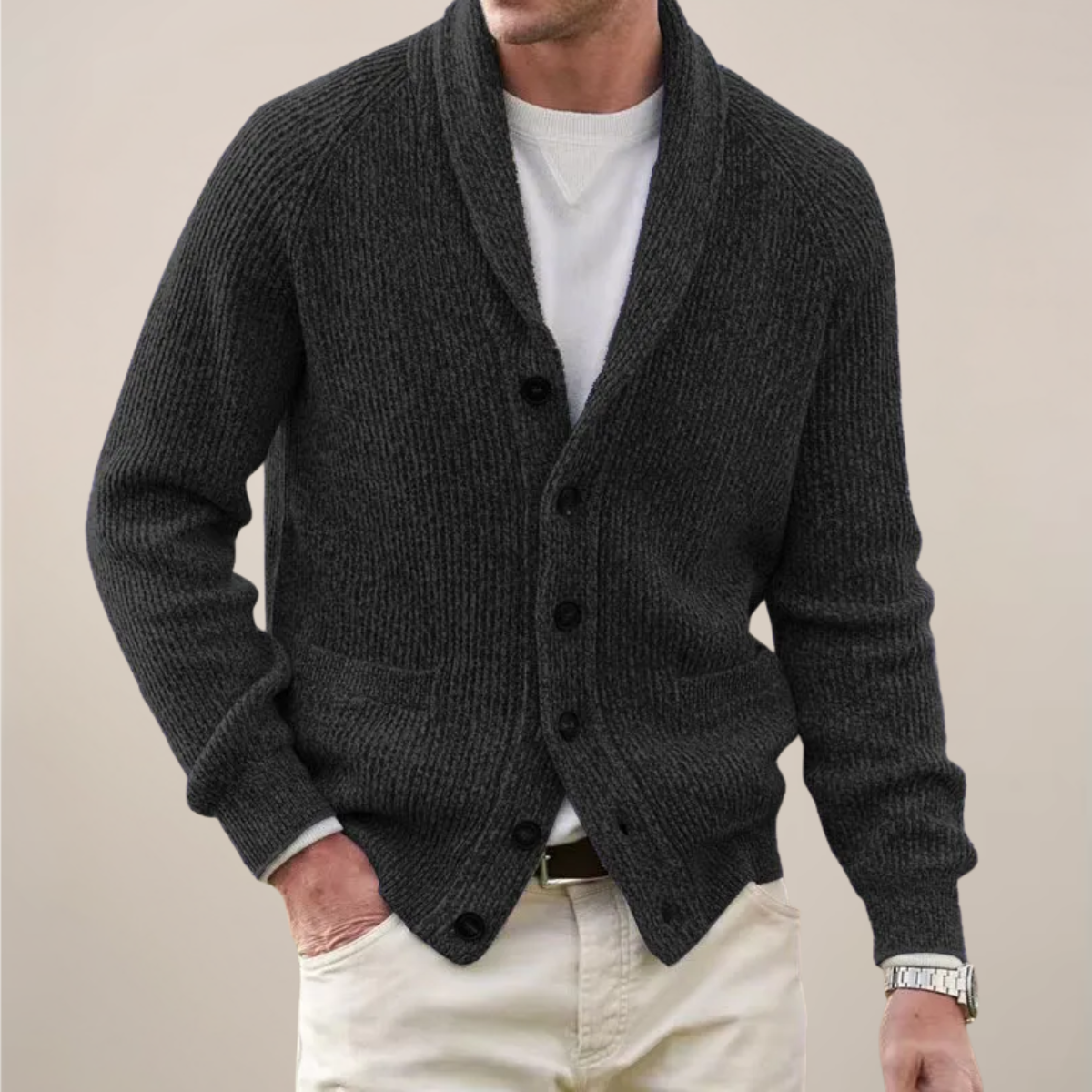 Arthur – Cardigan à col châle homme
