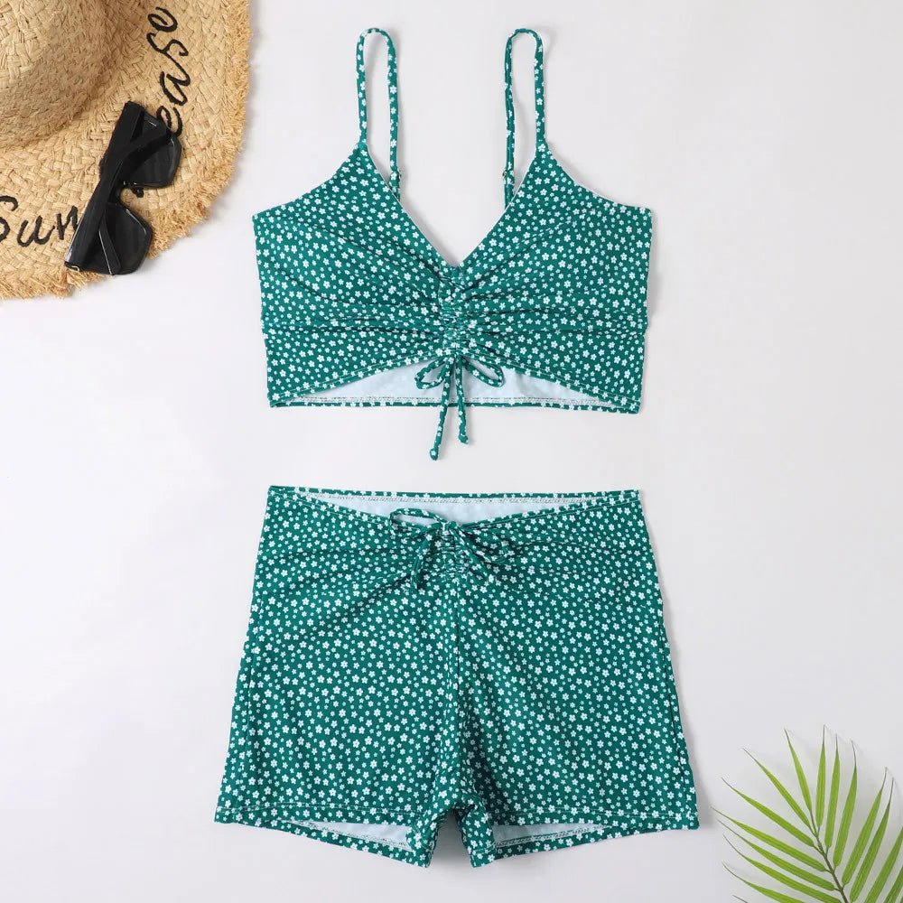 Bikini taille haute à imprimé fleuri – fraîcheur estivale et confort assuré