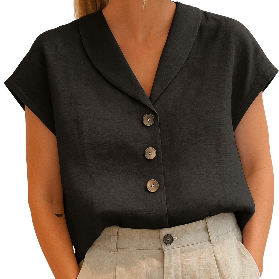 Thaïs – Top avec col et boutons femme