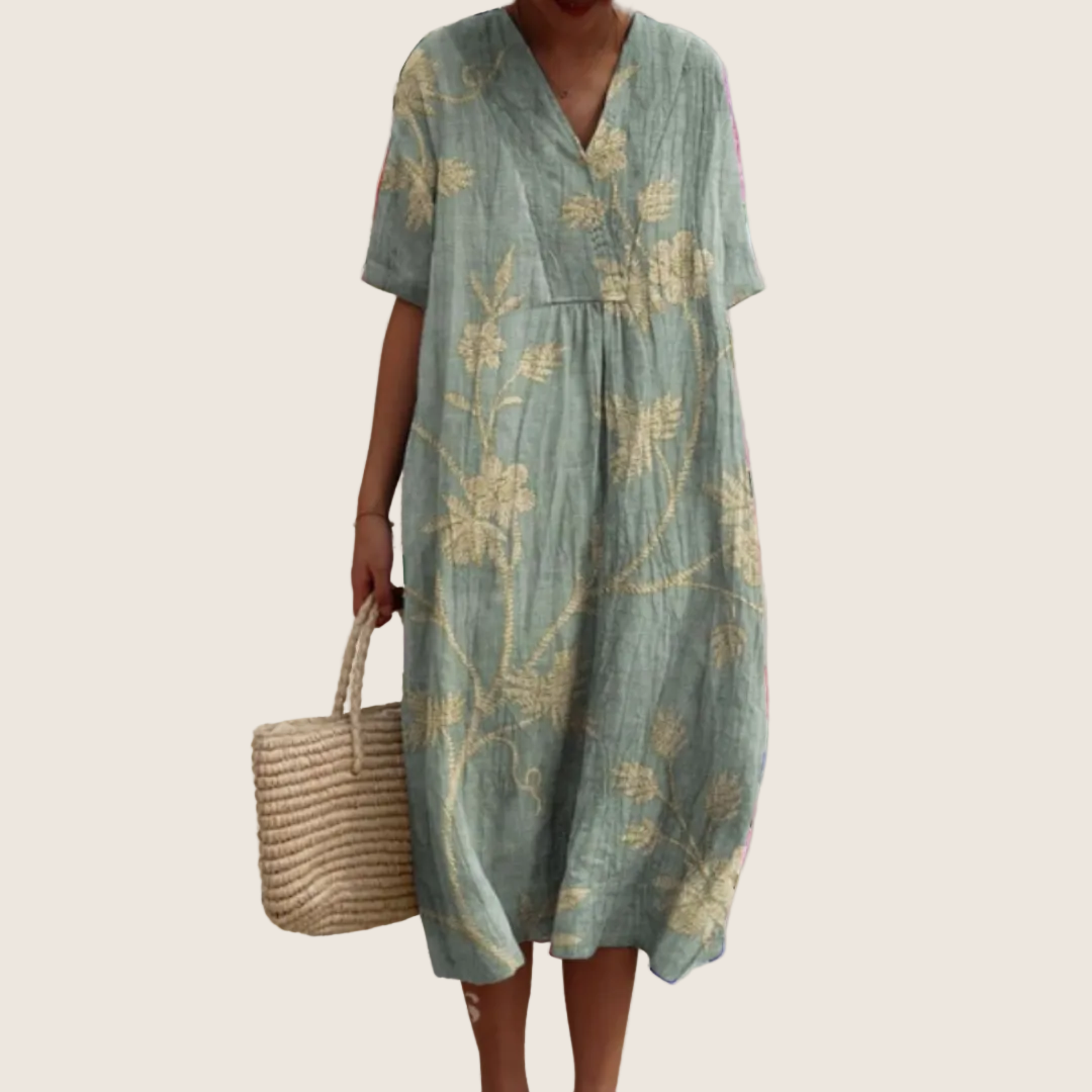 Robe d'été florale à coupe fluide