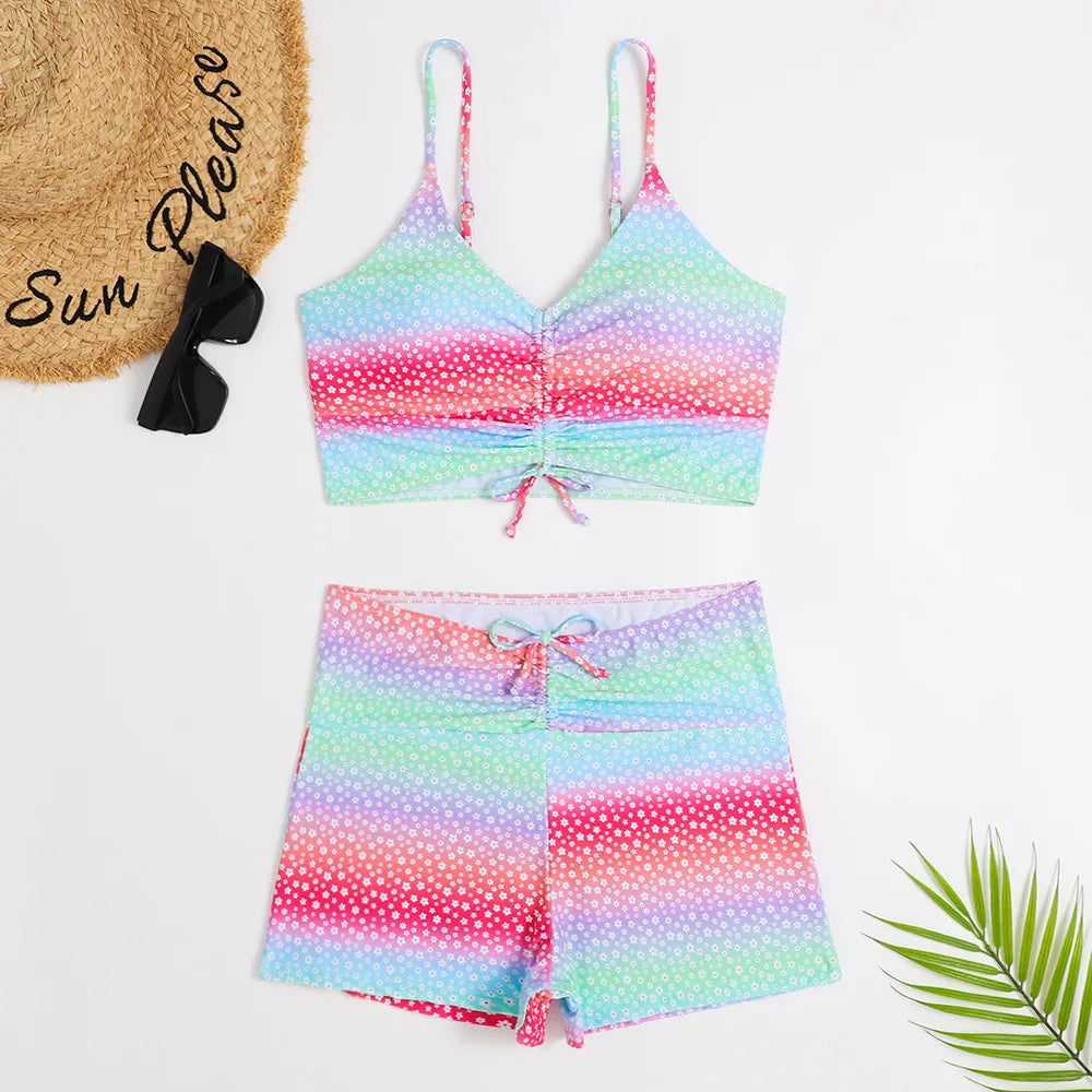 Bikini taille haute à imprimé fleuri – fraîcheur estivale et confort assuré