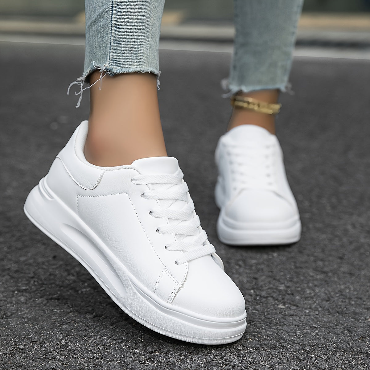 Baskets blanches femme – confort renforcé et maintien longue durée