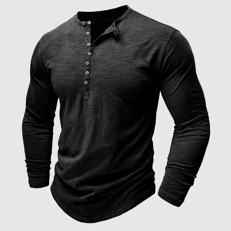 Laurent – Chemise manches longues homme automne col boutonné
