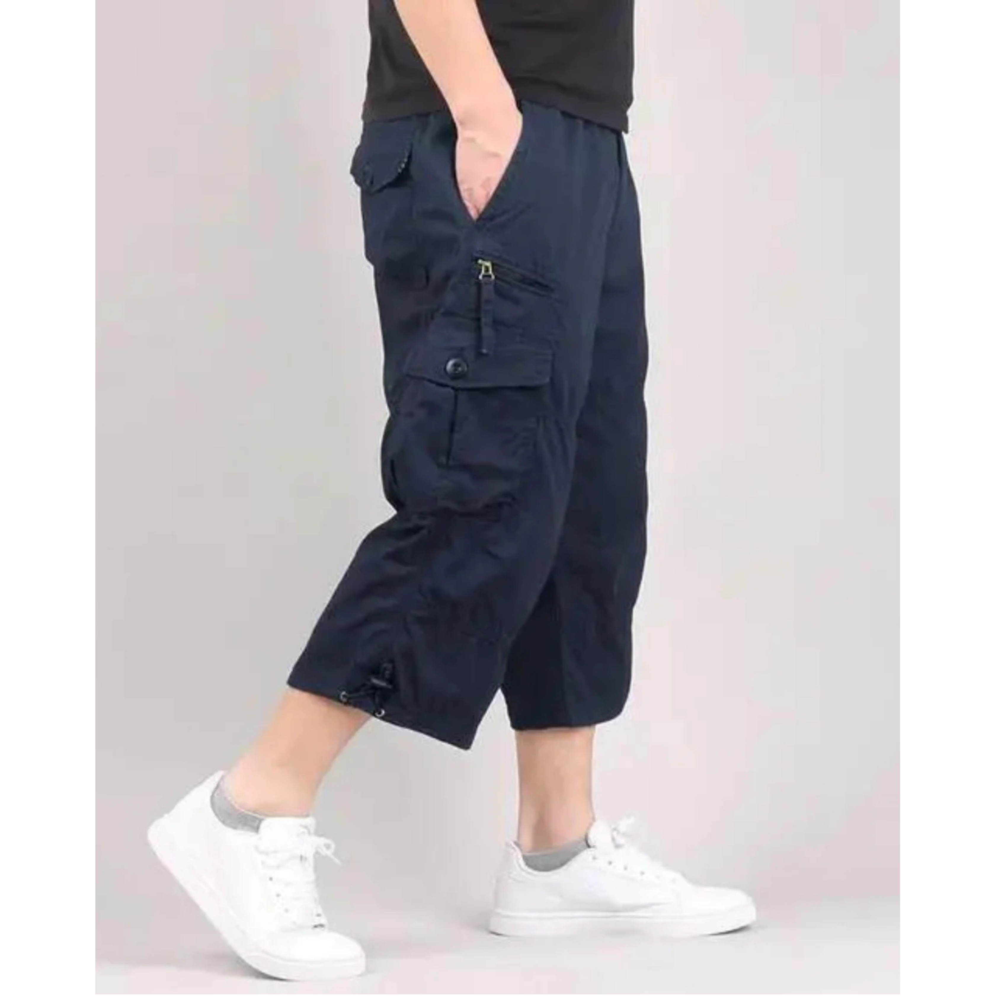 Short cargo homme léger à poches multiples pour l'été
