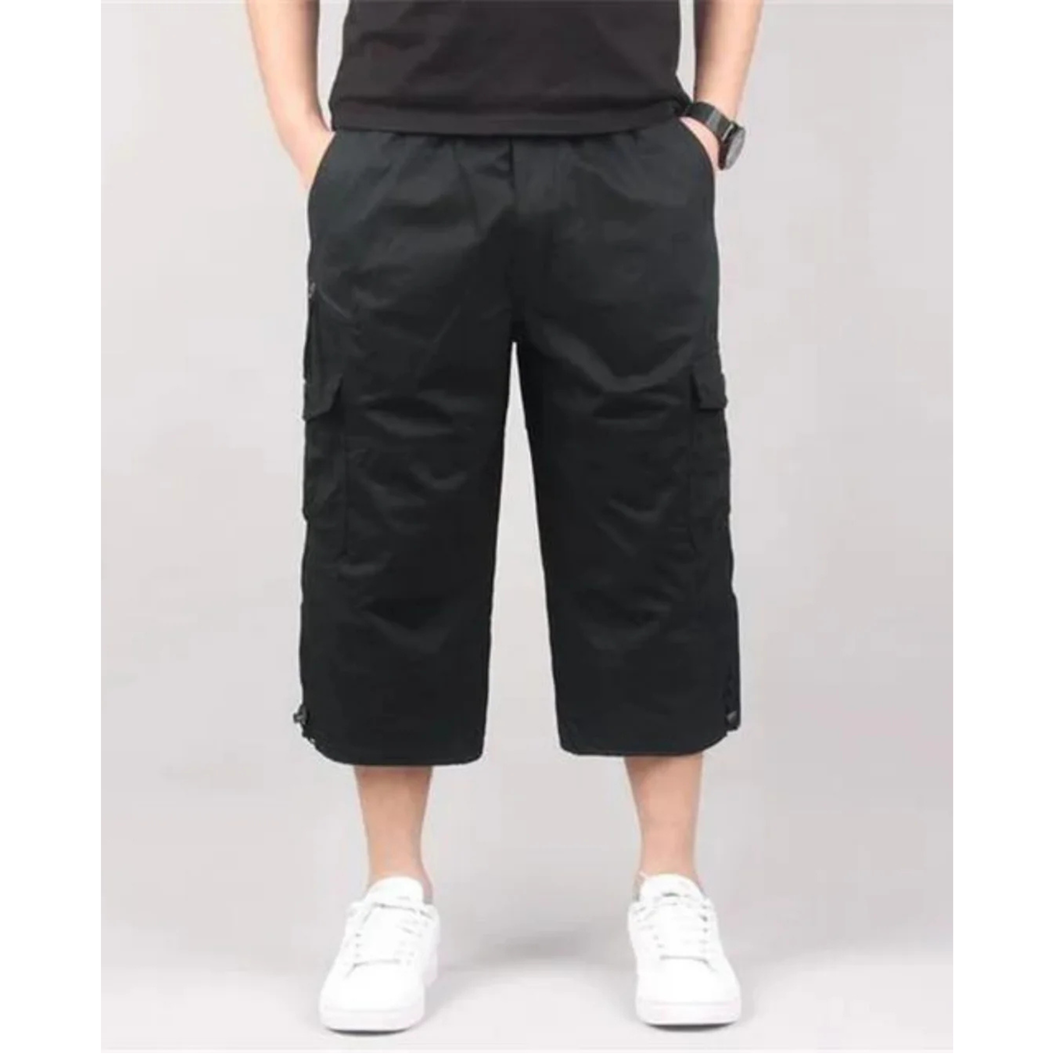Short cargo homme léger à poches multiples pour l'été