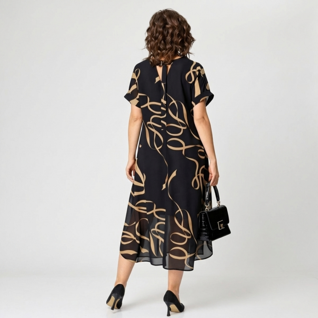 Valentine – Robe d'été élégante à motif tourbillon femme