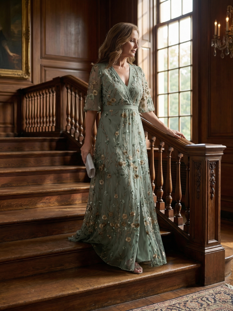 Robe midi fleurie à dos nu