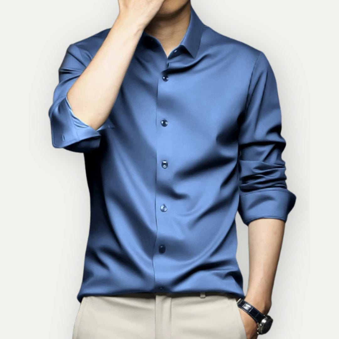 Chemise homme slim fit sans repassage – élégance polyvalente et confort au quotidien