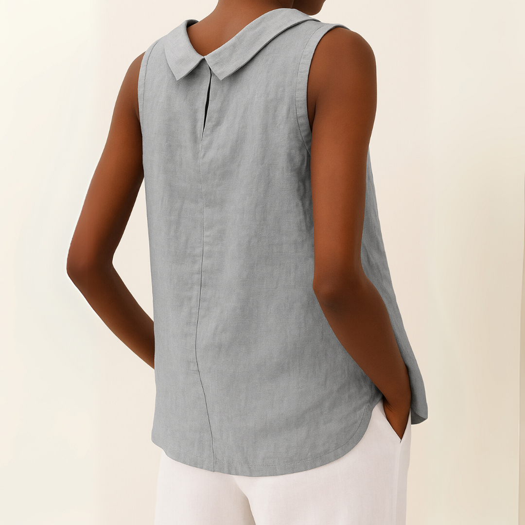 Agathe – Top sans manches à col roulé femme