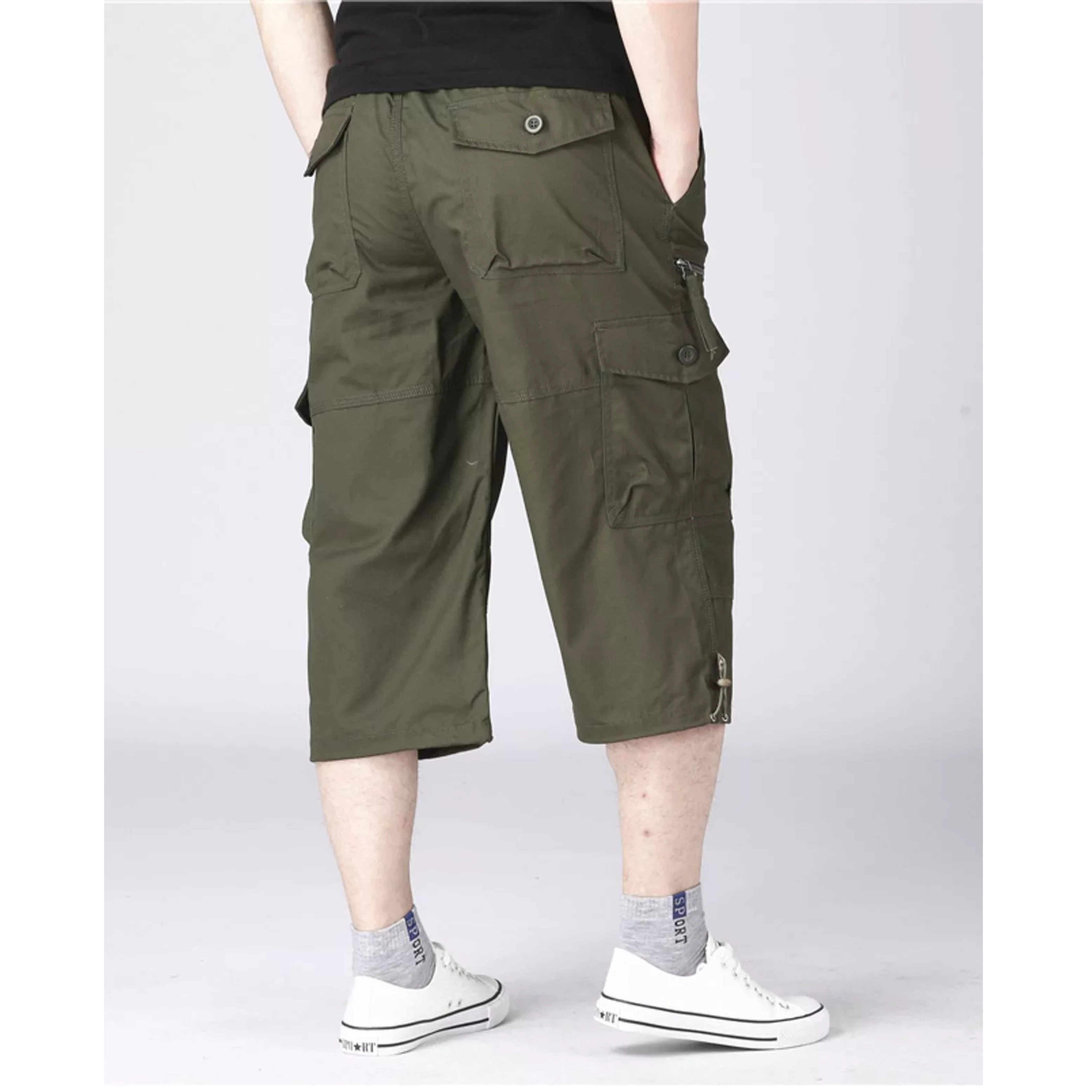 Short cargo homme léger à poches multiples pour l'été