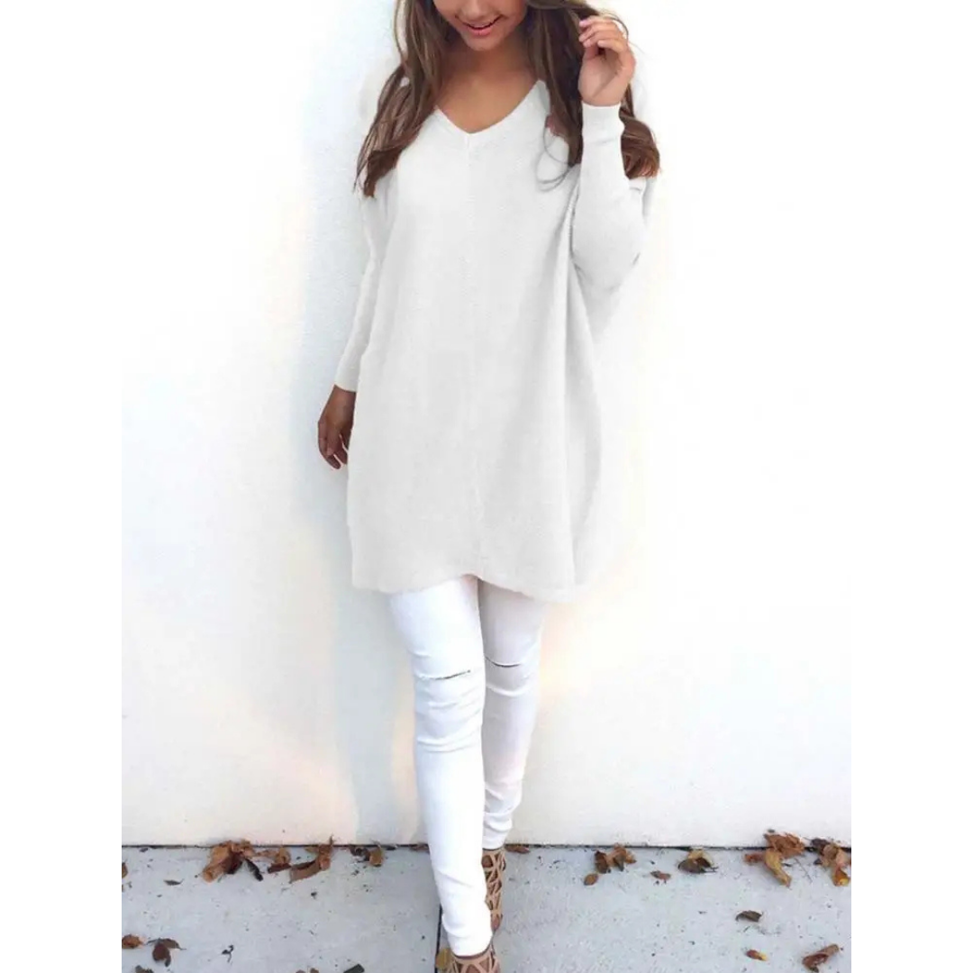 Élise – Pull femme oversize col V