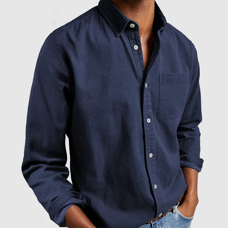 Chemise Homme Manches Longues Style Décontracté – Confort Respirant et Élégance au Quotidien