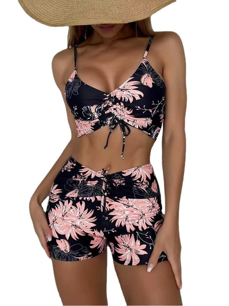 Bikini taille haute à imprimé fleuri – fraîcheur estivale et confort assuré