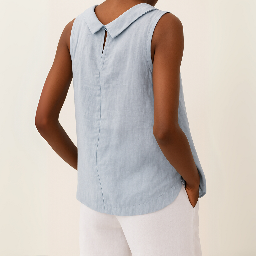 Agathe – Top sans manches à col roulé femme