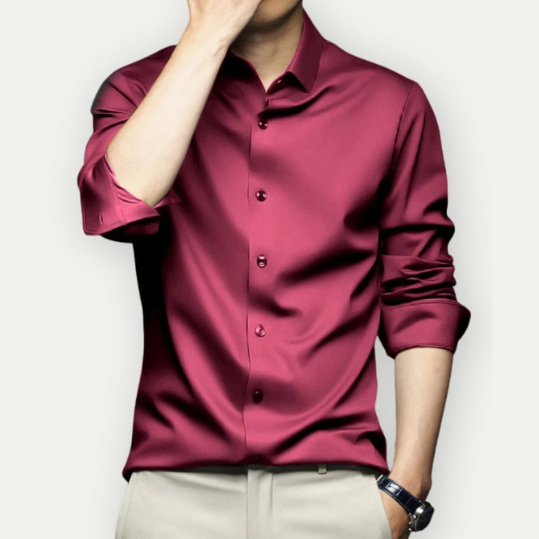 Chemise homme slim fit sans repassage – élégance polyvalente et confort au quotidien