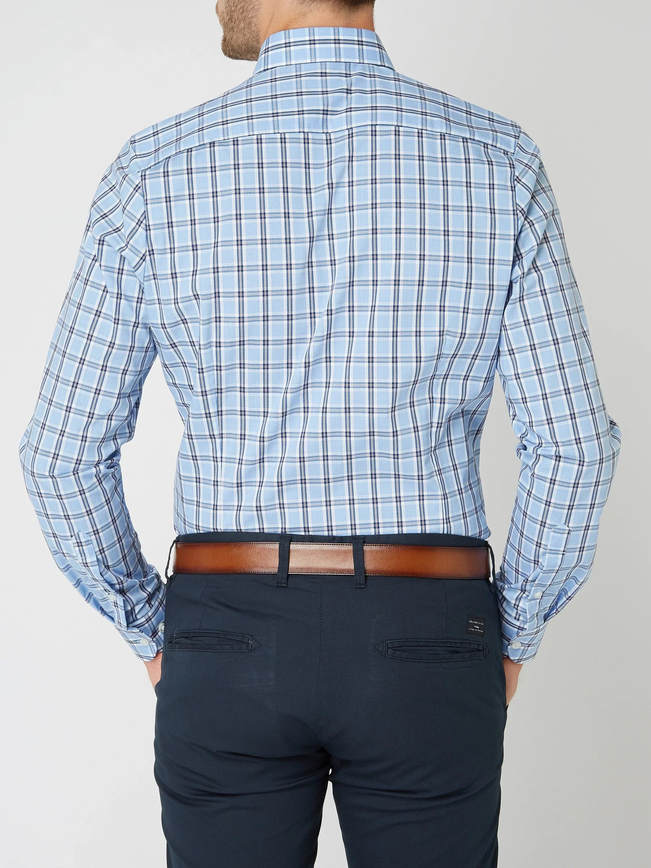 Chemise à Carreaux Homme en Pur Coton – Élégance Classique et Confort Naturel