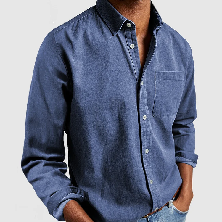 Chemise Homme Manches Longues Style Décontracté – Confort Respirant et Élégance au Quotidien